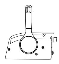 Main switch and neutral throttle lever on remote control