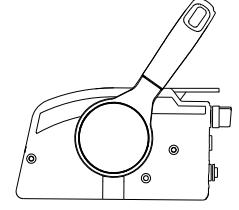 Remote control lever moved to reverse for F6/8/9.8FW