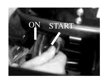 Main switch turned to START position