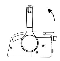 Neutral throttle lever operation