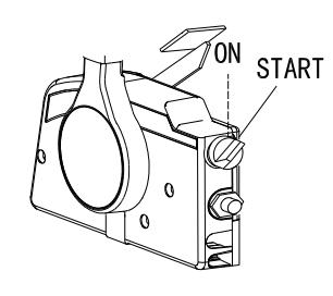 Main switch START position for remote control model