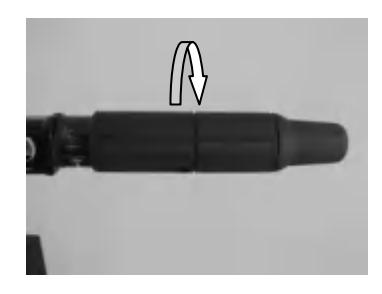 Throttle grip fully closed for forward shift