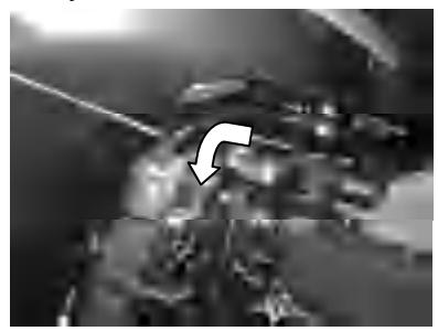 Tilt lock lever down position for tilting down