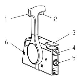 Remote control box with switches and lever