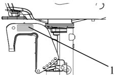 Outboard motor serial number label location on bracket