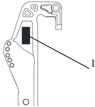 Emplacement de l'étiquette du numéro de série sur le support de serrage du moteur hors-bord