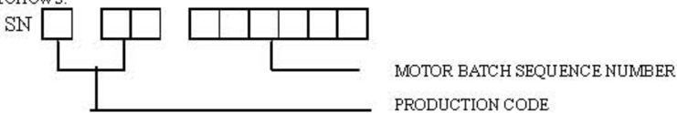 Outboard motor serial number label location on bracket