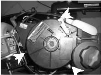 Choke lever cable location