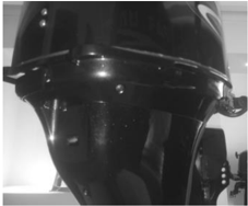 Cooling water observation hole on engine
