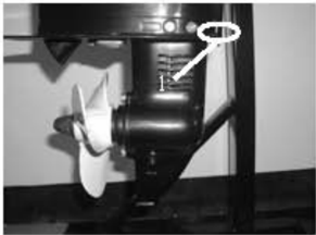 Gear oil level plug location on lower unit