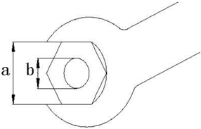 General torque diagram showing nut and bolt dimensions