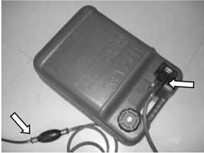 Emplacement de l'inspection du raccord de carburant