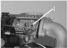 Throttle cable stop screw location