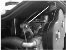 Posizione di regolazione della vite di fermo del cavo dell'acceleratore