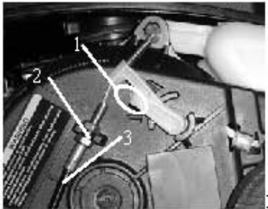 Start-in-gear protection triangle markings and adjusting nut