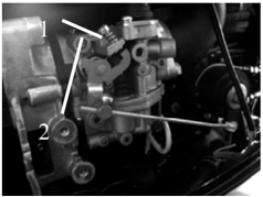 Throttle stop screw and idling speed screw locations