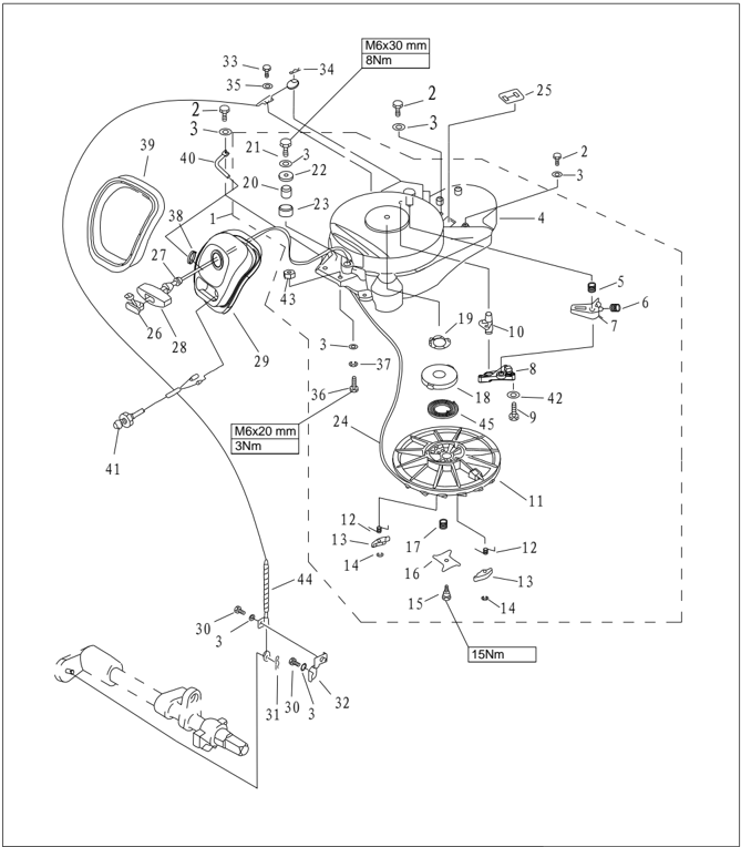 Recoil starter parts list continued