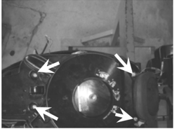 Removing starter fixing bolts