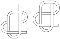 Starter rope knot tying detail