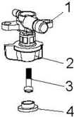 Oil switch with thumb wheel and mounting screws