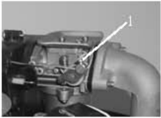 Throttle cable stop screw location for intake system