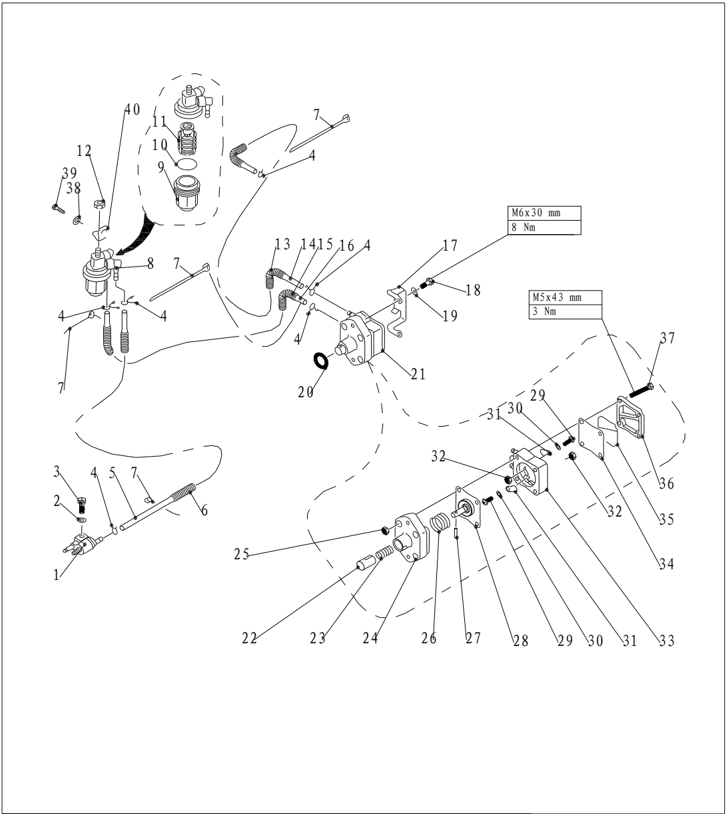 Fuel system notice - safety precautions diagram