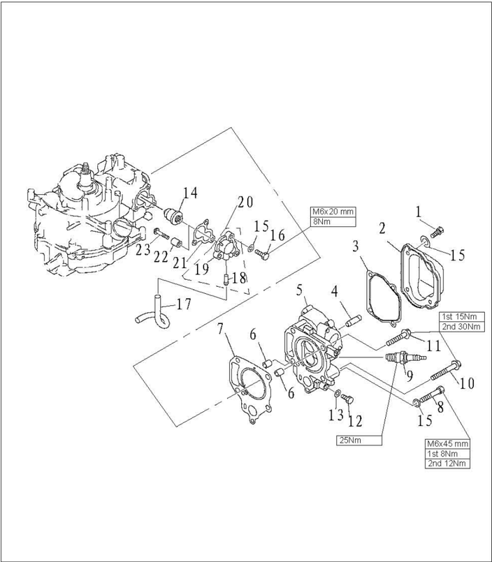Thermostat cover and water spile assembly parts