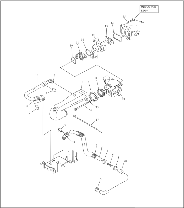 Fuel system explosive drawing page 3 - fuel pump detail