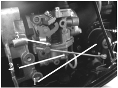Throttle connecting rod adjustment diagram