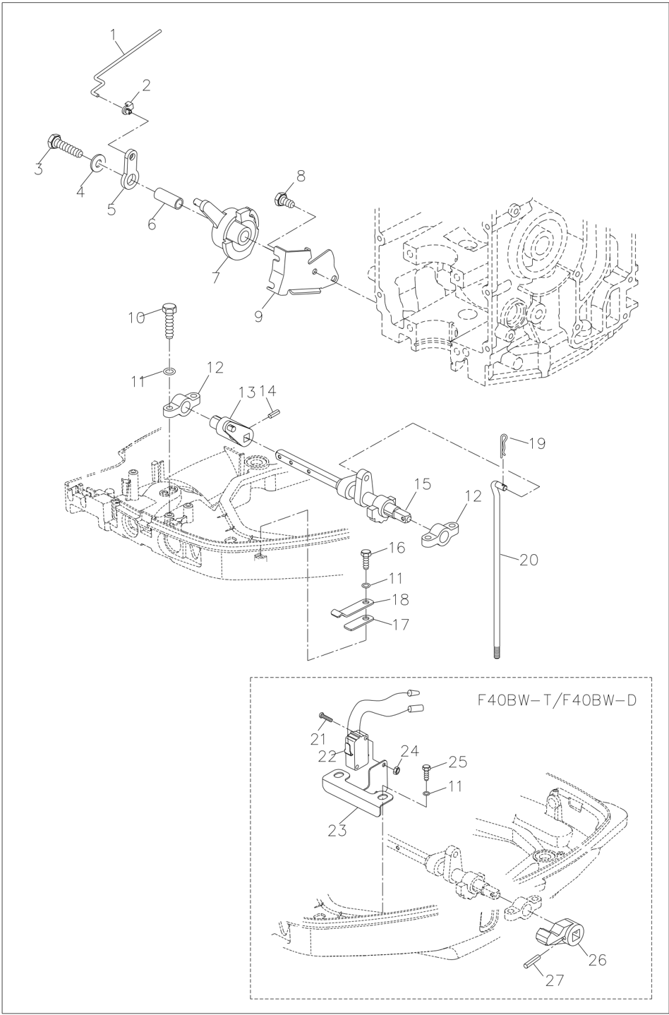 Bottom cover disassembly schematic diagram 2 of 3 - back operation model