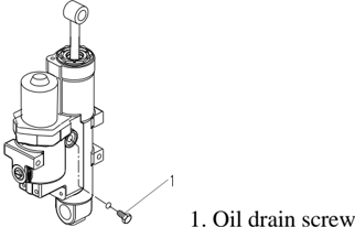 Hydraulic warping device oil drain screw location