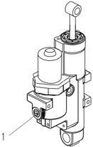 Manual valve location on hydraulic warping device