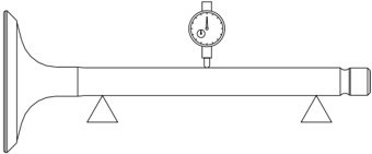 Valve rocker arm measurement points