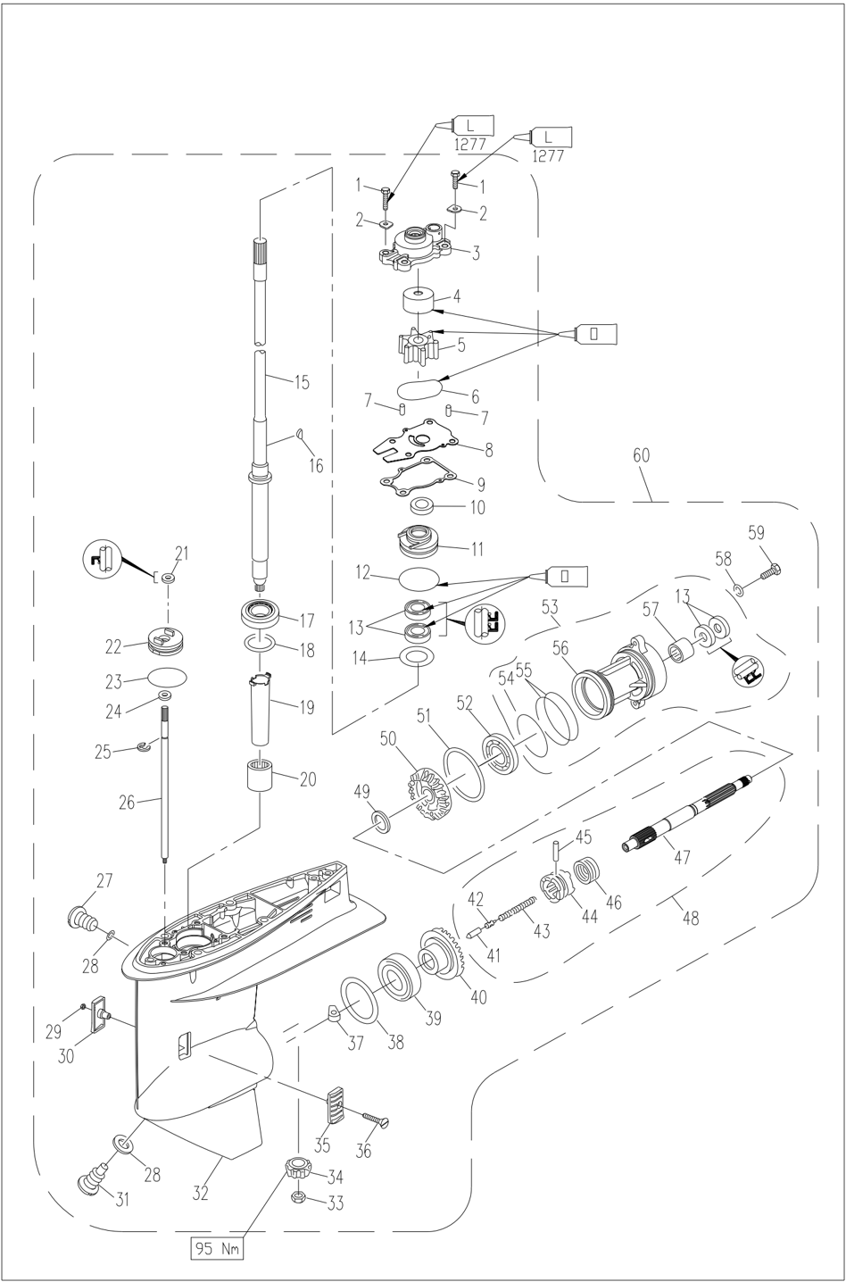 Schéma de décomposition de la carcasse inférieure modèle D/T page 2