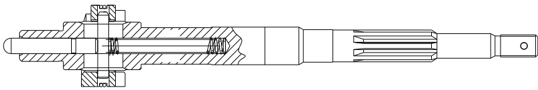 Claw clutch installation on propeller shaft