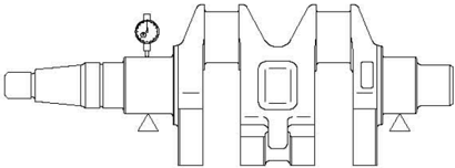 Mesure du tourillon et du maneton du vilebrequin