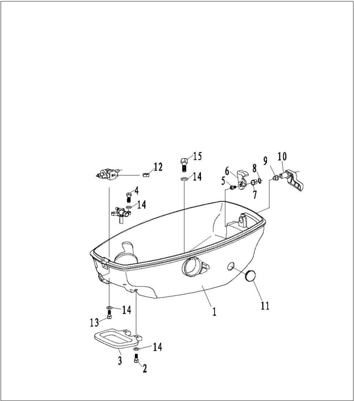 Bottom cowling rubber cover and clamp lever parts