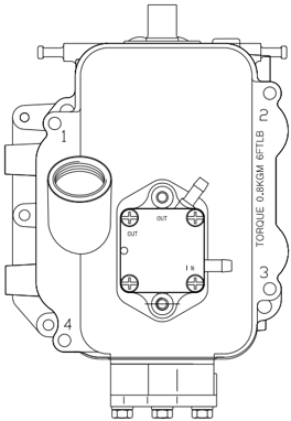 Cylinder cover bolt tightening sequence for reassembly