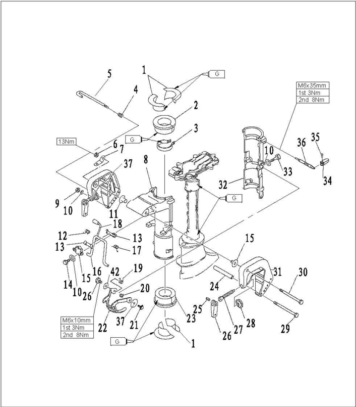 Bracket tilt locked clasp and clamp handle parts