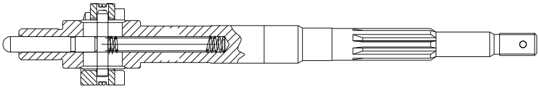 Dog clutch and thrust washer assembly detail