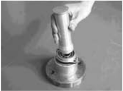 Lower casing cover bearing installation with special tool